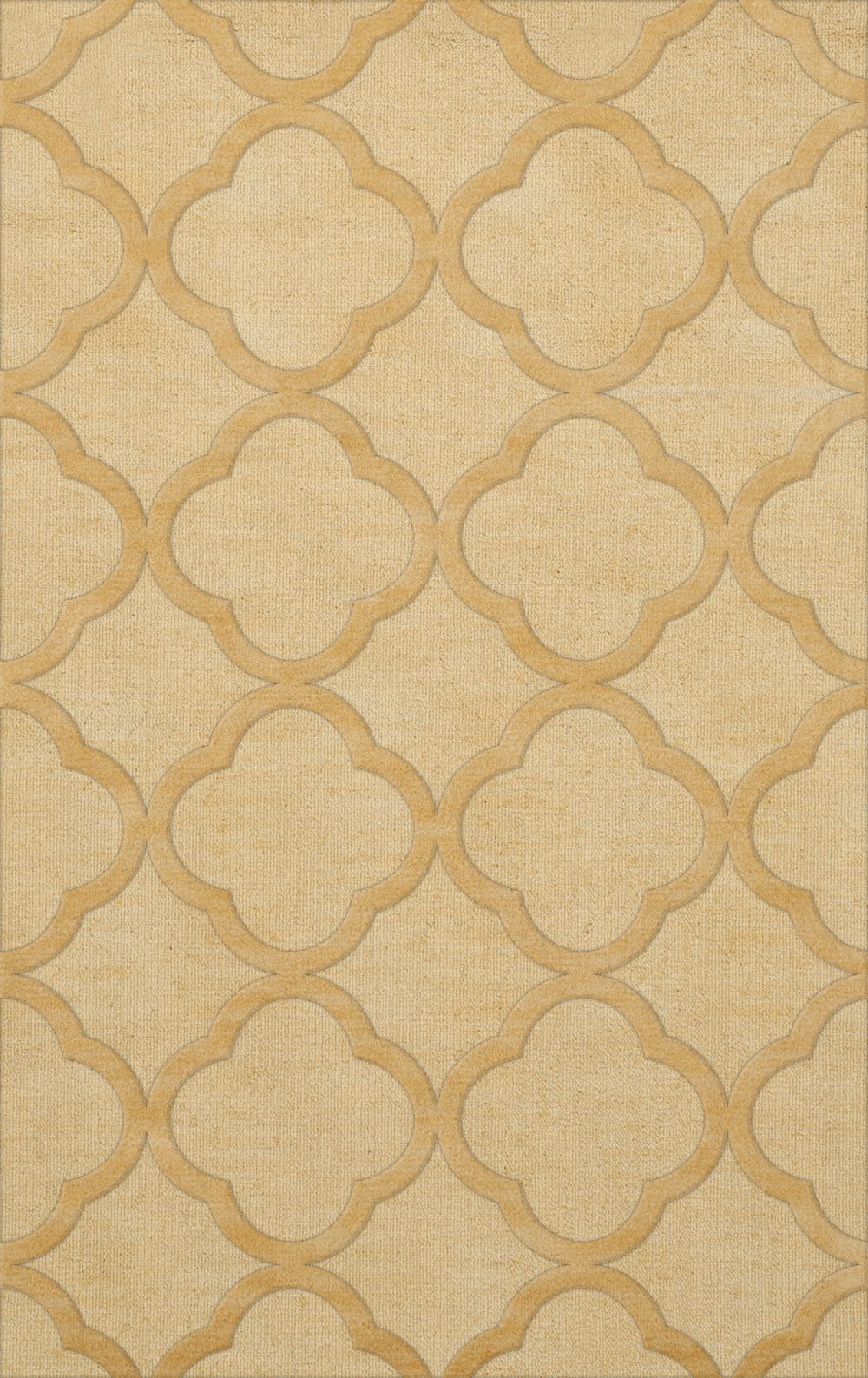 Yellow Quaterfoil Trellis Print Transitional Area Rug Geometric DV8 - Picture 29 of 35