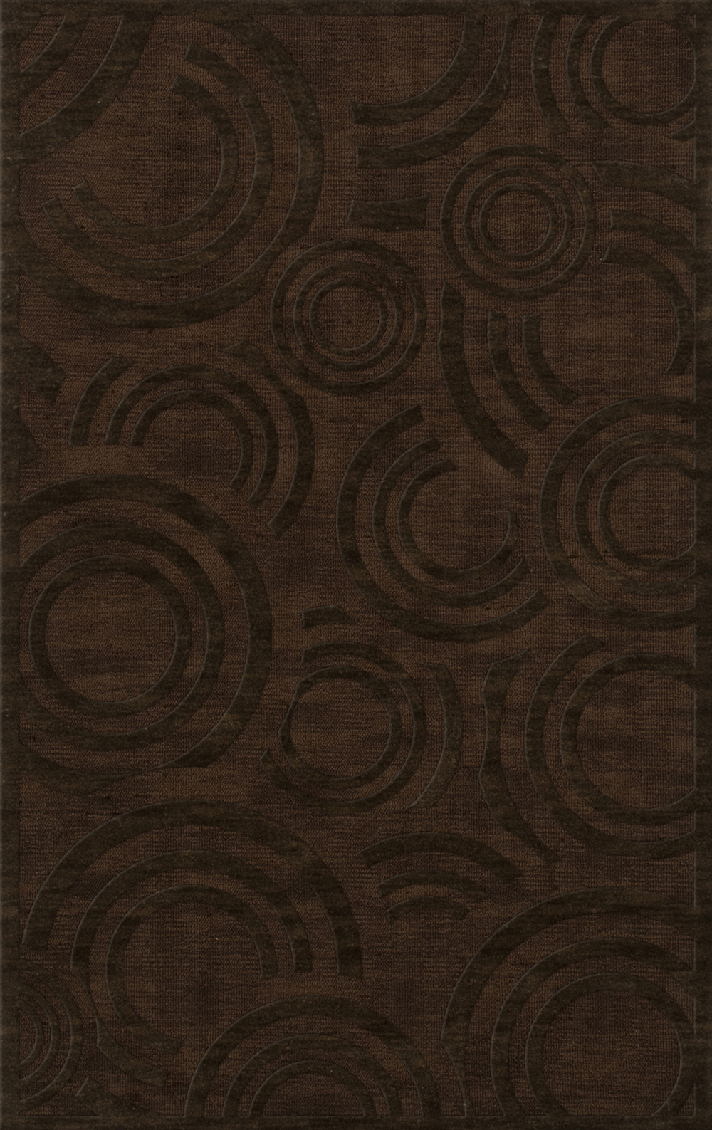 Brown Transitional Loops Rings Area Rug Circles DV3 - Picture 31 of 35