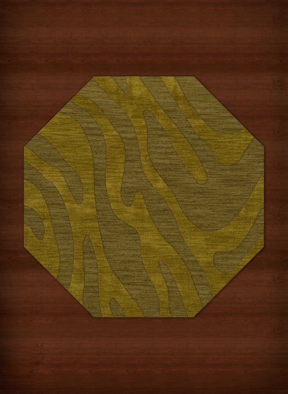 Green Swirls Lines Stripes Transitional Area Rug Animal Print DV2 - Picture 33 of 35