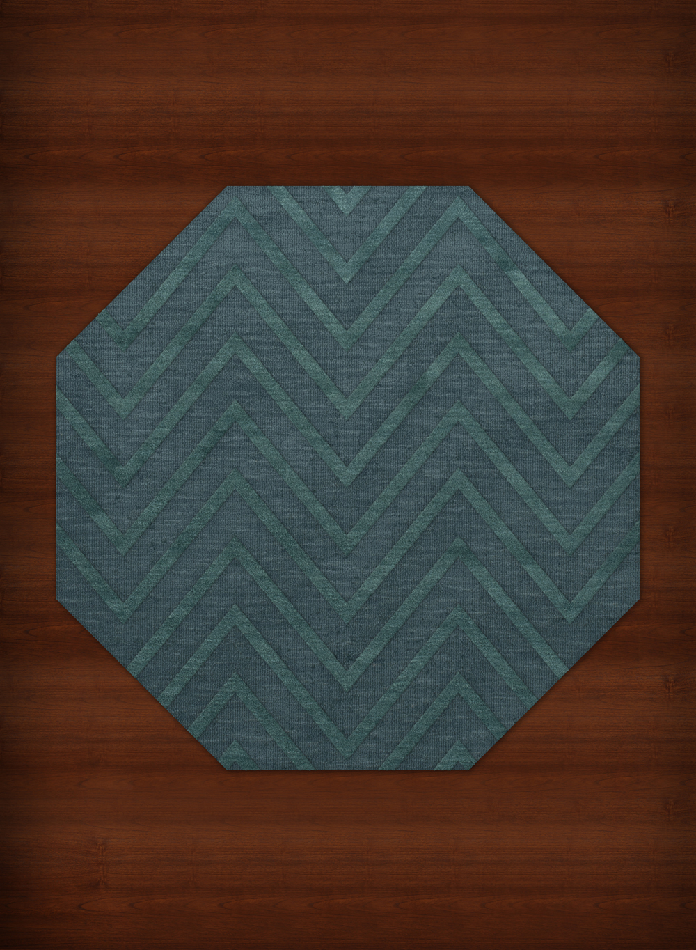 Blue Transitional Hand Hooked Stripes Chevrons Zig Zags Area Rug Striped DV4 - Picture 33 of 35