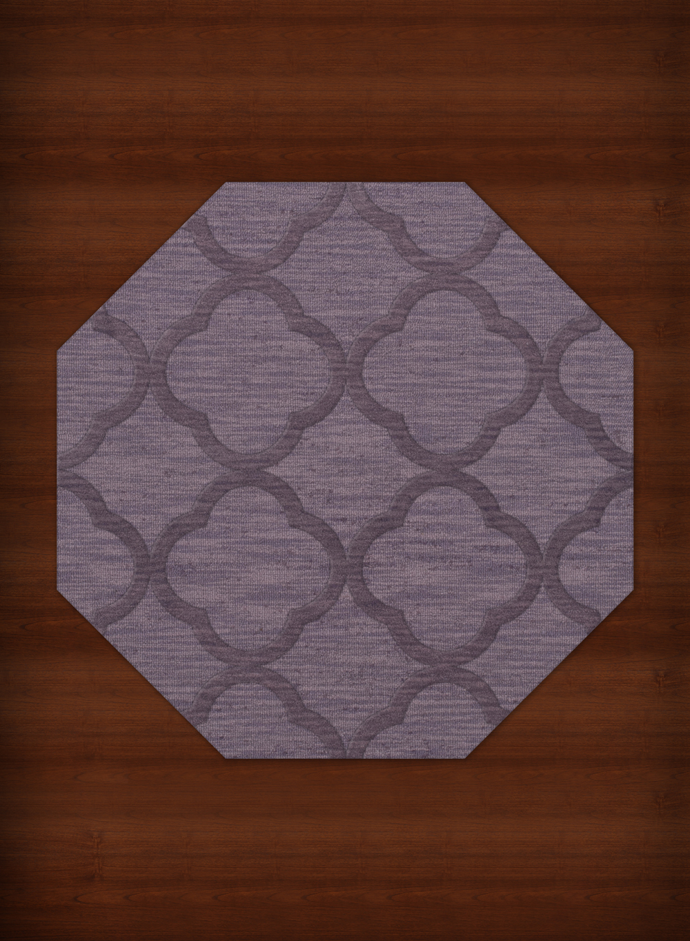 Purple Quaterfoil Trellis Print Transitional Area Rug Geometric DV8 - Picture 33 of 35