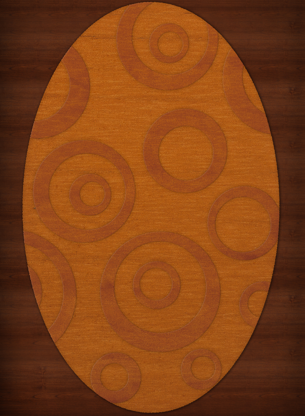 Orange Transitional Bubbles Rings Area Rug Circles DV5 - Picture 35 of 35