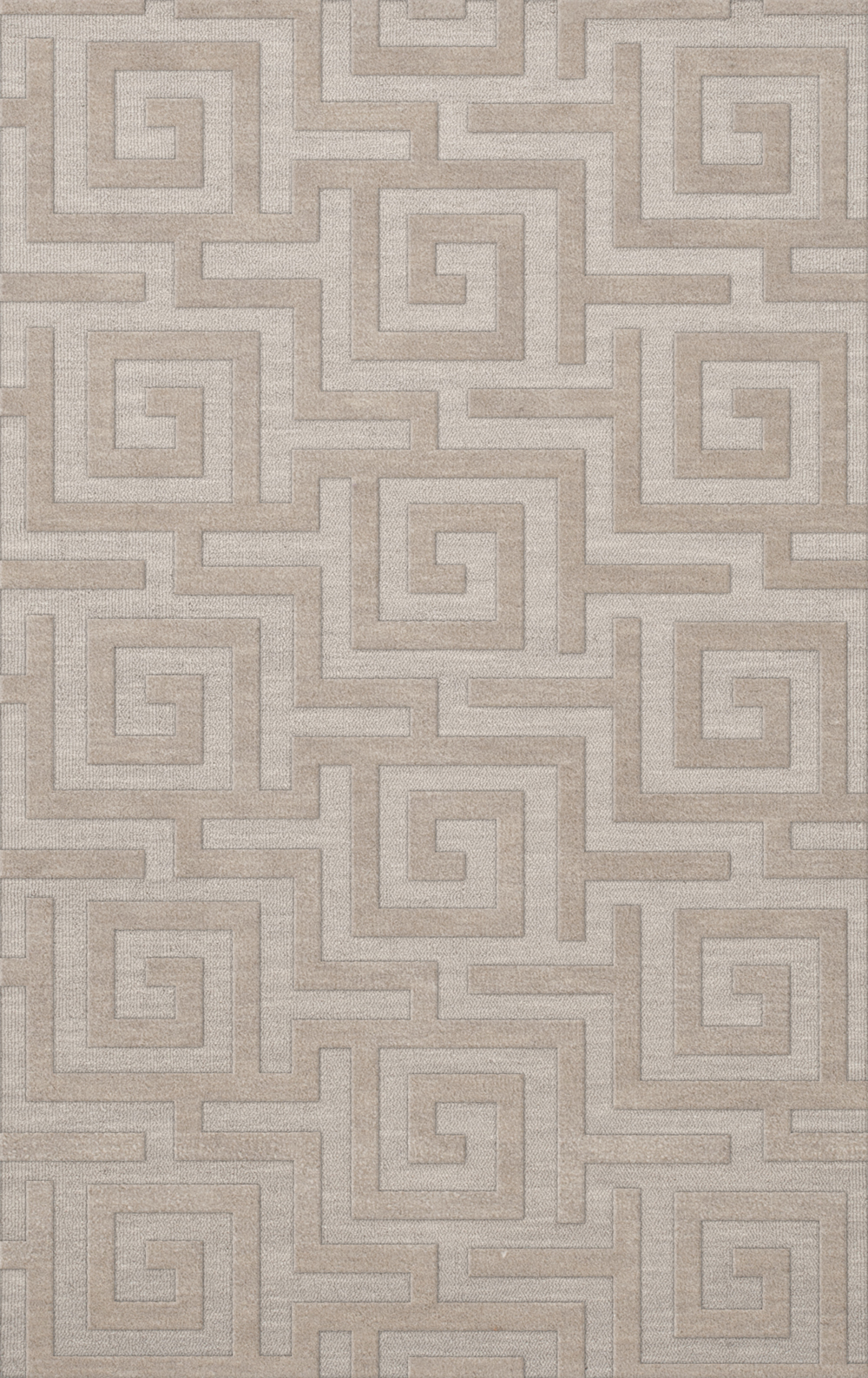 Ivory Transitional Hand Hooked Squares Curls Blocks Area Rug Geometric DV13 - Picture 35 of 35